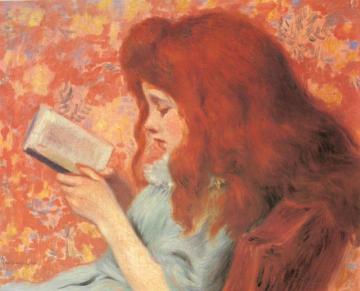 Girl Reading A Book Artwork by Federico Zandomeneghi