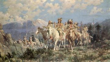 The Pipe of Peace: from This Day Forth I Will Fight No More Artwork by Edgar Samuel Paxson