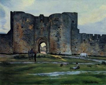 Queens Gate At Aigues-mortes Artwork by Jean Frederic Bazille