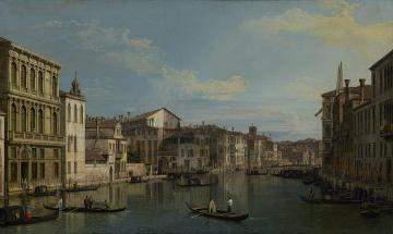 The Grand Canal from Palazzo Flangini to Campo san Marcuola Artwork by Giovanni Antonio Canal