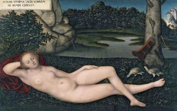 The Nymph Of The Spring Artwork by Lucas Cranach the Elder