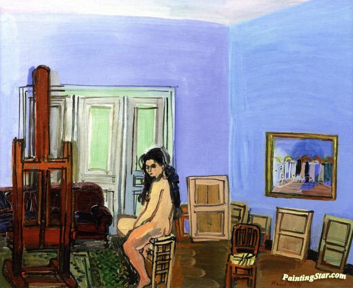 Model With Stool Artwork by Raoul Dufy