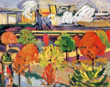 Place du Maine and Montparnasse Railway Station Artwork by Nicolas Tarkhoff