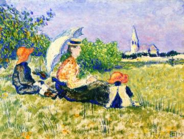 Madame Georges Lemen and Her Children, Pierre and Jacques Artwork by Georges Lemmen