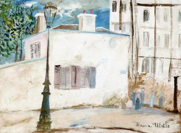 The House of Berlioz, rue du Mont-Cenis in Montmartre Artwork by Maurice Utrillo