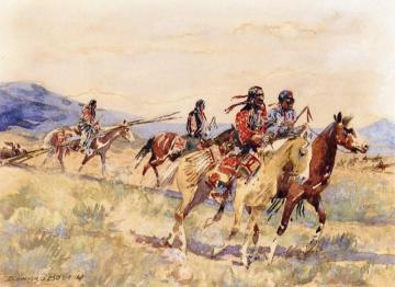 Crow Women Artwork by Edward Borein