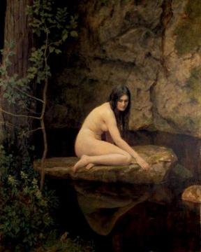 A Water Nymph Artwork by John Maler Collier