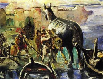 The Trojan Horse Artwork by Lovis Corinth