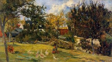 Geese in the Meadow Artwork by Paul Gauguin
