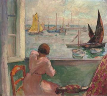 Young girl at the window Artwork by Henri Lebasque