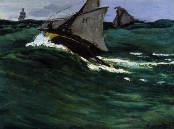 The Green Wave Artwork by Claude Oscar Monet