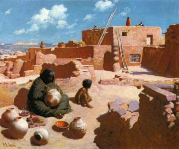 Zuni Pottery Painter Artwork by William Robinson Leigh
