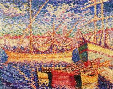 Boats In The Port Of St. Tropez Artwork by Henri Edmond Cross