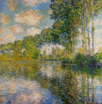Poplars on the Banks of the River Epte Artwork by Claude Oscar Monet