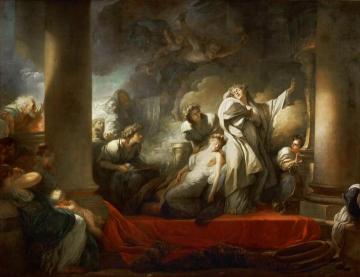 Coresus Sacrificing Himself to Save Callirhoe Artwork by Jean Honore Fragonard