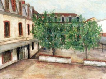Recreation Yard Artwork by Maurice Utrillo