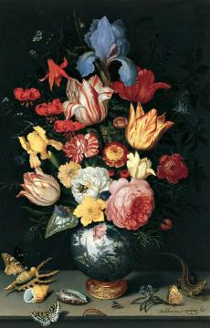 Chinese Vase With Flowers, Shells And Insects Artwork by Balthasar van der Ast