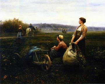Women in the Fields Artwork by Daniel Ridgway Knight