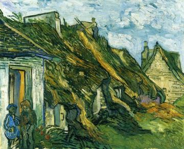 Old Cottages, Chaponval Artwork by Vincent Van Gogh