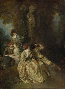 Voulez-vous Triompher Des Belles Artwork by Jean-Antoine Watteau