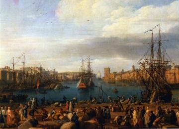 The Port Of France, Marseille (interior) Artwork by Claude-Joseph Vernet