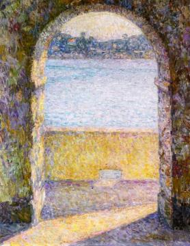 Door on the Sea, Villefranche-sur-Mer Artwork by Henri Le Sidaner