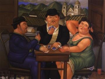 Card Players Artwork by Fernando Botero
