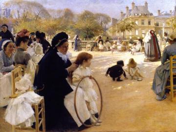 The Luxembourg Gardens, Paris Artwork by Albert Edelfelt