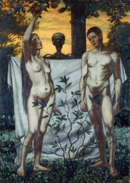 Adam And Eve Artwork by Hans Thoma