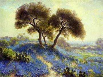 A Spring Morning, Bluebonnets, San Antonio Artwork by Julian Onderdonk