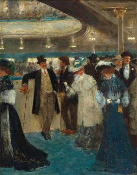 Le Promenoir aux Folies-Bergère Artwork by Jean Georges Beraud