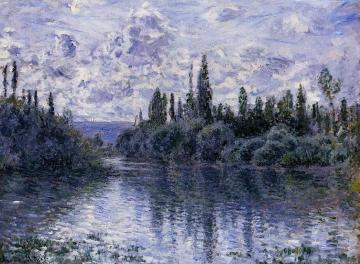 Arm of the Seine near Vetheuil Artwork by Claude Oscar Monet