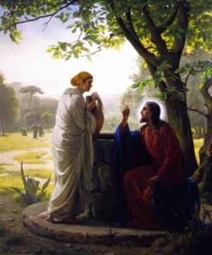 Jesus and the Samaritan Woman Artwork by Carl Heinrich Bloch