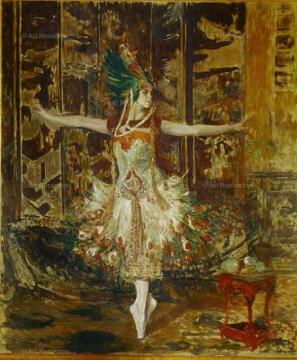 Tamara Karsavina Dancing In L'oiseau De Feu Ballet By Igor Stravinsky Artwork by Jacques Emile Blanche
