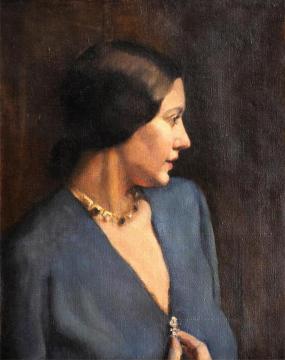 Portrait of the Artist's Wife Artwork by Harold Knight