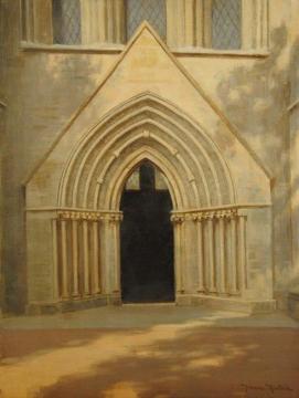 Cathedral's southern portal Artwork by Johan Krouthén
