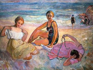 On the Beach Artwork by Henri Lebasque