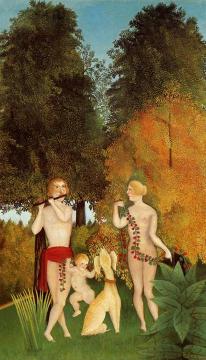 Happy Quartet Artwork by Henri Rousseau