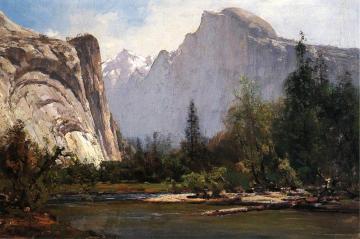 Royal Arches And Half Dome, Yosemite Artwork by Thomas Hill