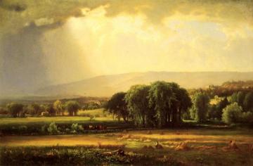 Harvest Scene in the Delaware Valley Artwork by George Inness