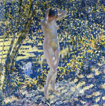 Nude Standing in a Landscape Artwork by Louis Ritman
