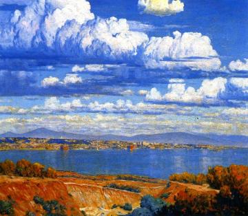 Bay And City Of San Diego Artwork by Maurice Braun