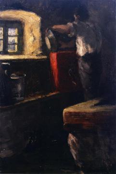 Alpine Herdsman In His Cottage Artwork by Franz Marc