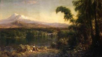 Figures in an Ecuadorian Landscape Artwork by Frederic Edwin Church