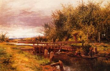 Clive Lock on the Thames Artwork by Benjamin Leader