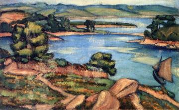 Breton Landscape Artwork by Émile Bernard