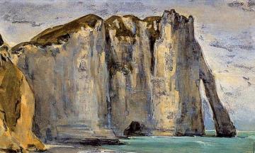Cliff at Etretat Artwork by Eugène Delacroix