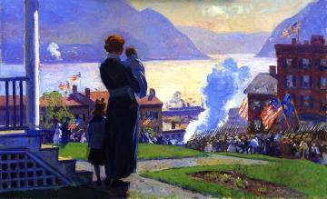 On The Hudson At Newburgh Artwork by Gifford Beal