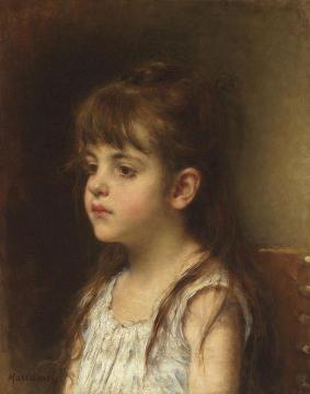 Portrait of a young girl Artwork by Alexei Harlamoff