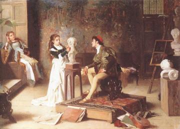 The Young Sculptress Artwork by Alexander Mark Rossi